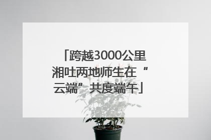 跨越3000公里 湘吐两地师生在“云端”共度端午