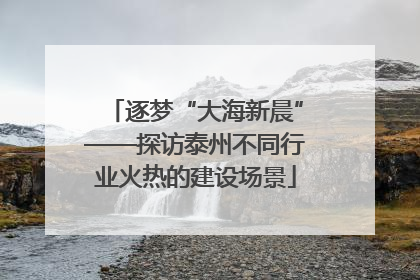 逐梦“大海新晨”——探访泰州不同行业火热的建设场景
