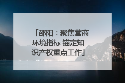 邵阳：聚焦营商环境指标 锚定知识产权重点工作