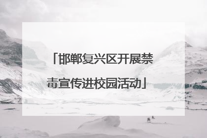 邯郸复兴区开展禁毒宣传进校园活动