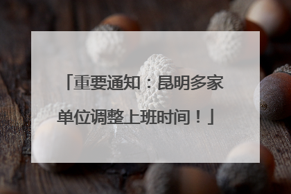 重要通知：昆明多家单位调整上班时间！