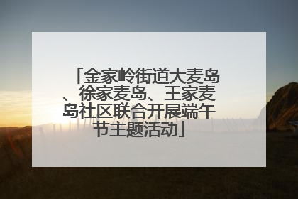 金家岭街道大麦岛、徐家麦岛、王家麦岛社区联合开展端午节主题活动