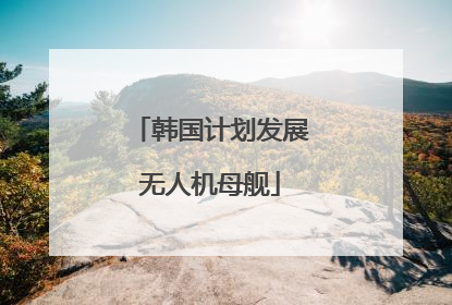韩国计划发展无人机母舰