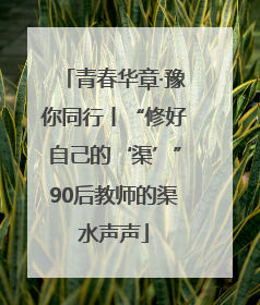 青春华章·豫你同行丨“修好自己的‘渠’”90后教师的渠水声声