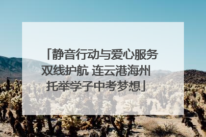 静音行动与爱心服务双线护航 连云港海州托举学子中考梦想