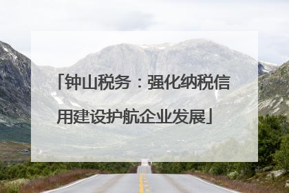 钟山税务：强化纳税信用建设护航企业发展