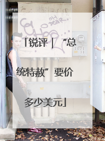 锐评｜“总统特赦”要价多少美元