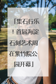 集石行乐！首届海淀石刻艺术周在紫竹院公园开幕