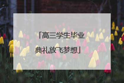 高三学生毕业典礼放飞梦想