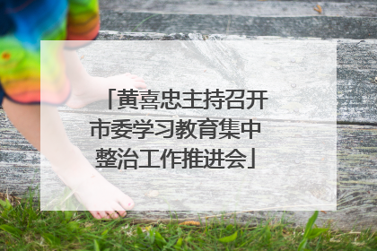 黄喜忠主持召开市委学习教育集中整治工作推进会