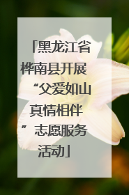 黑龙江省桦南县开展“父爱如山 真情相伴”志愿服务活动