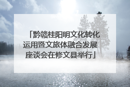 黔赣桂阳明文化转化运用暨文旅体融合发展座谈会在修文县举行