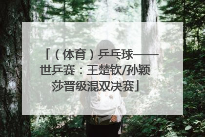 （体育）乒乓球——世乒赛：王楚钦/孙颖莎晋级混双决赛