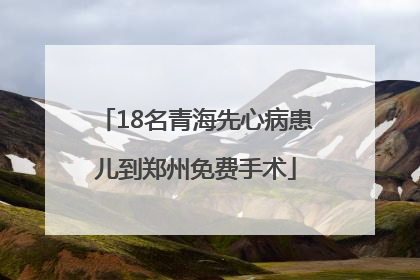 18名青海先心病患儿到郑州免费手术