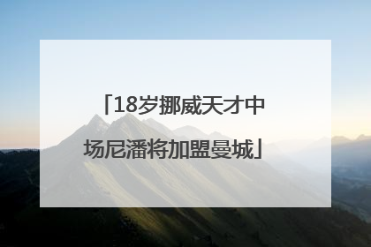 18岁挪威天才中场尼潘将加盟曼城