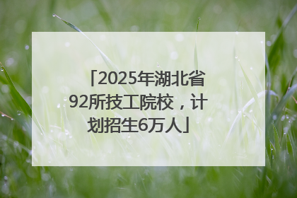2025年湖北省92所技工院校，计划招生6万人