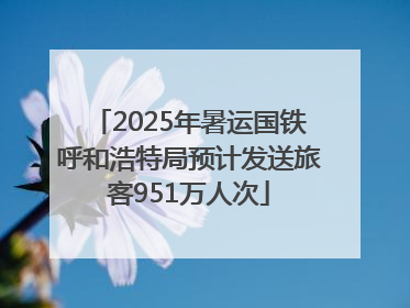 2025年暑运国铁呼和浩特局预计发送旅客951万人次