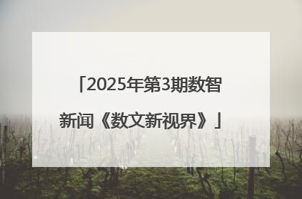 2025年第3期数智新闻《数文新视界》