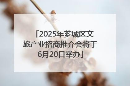 2025年芗城区文旅产业招商推介会将于6月20日举办