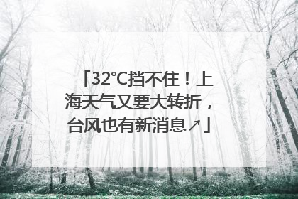 32℃挡不住！上海天气又要大转折，台风也有新消息↗