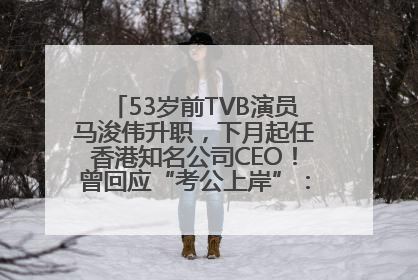53岁前TVB演员马浚伟升职,下月起任香港知名公司CEO!曾回应“考公上岸”:真不是公务员