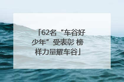 62名“车谷好少年”受表彰 榜样力量耀车谷