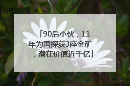 90后小伙，11年为国探获3座金矿，潜在价值近千亿